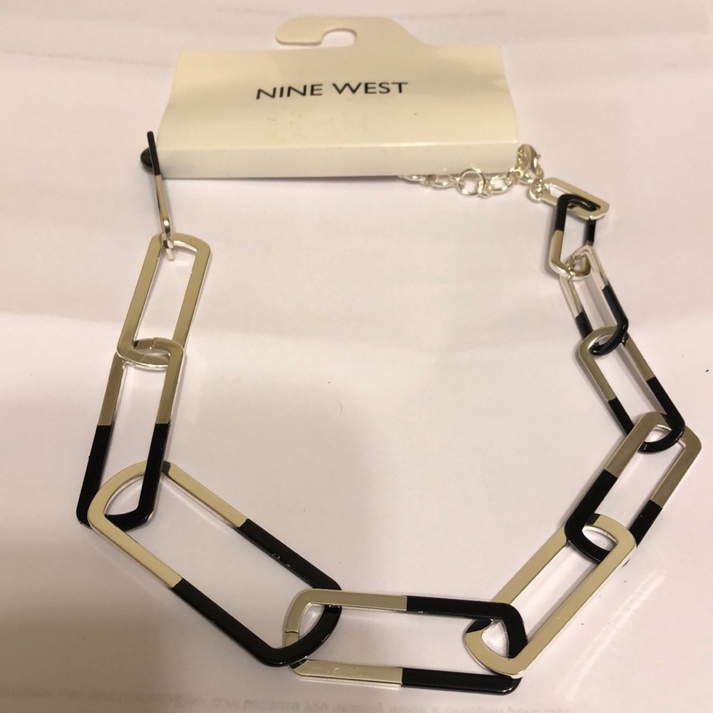 I6 inch black and silver necklace